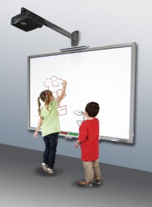 Интерактивная многопользовательская доска «EliteBoard» WH-83S4 Короткофокусный XGA проектор OPTOMA X305ST